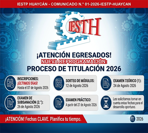 REPROGRAMACIÓN DEL PROCESO DE TITULACIÓN 2026